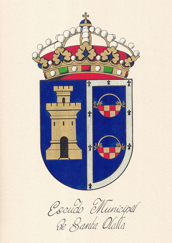 Grabado del Escudo Municipal de Santa Olalla